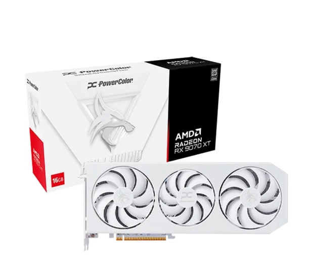PowerColor Radeon RX 9070 XT Hellhound White 16GB GDDR6 - 1321584 - zdjęcie